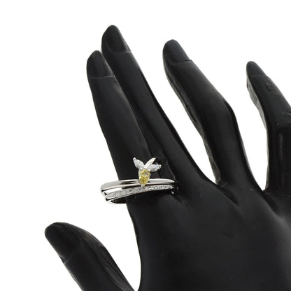 0.413ct Yellow diamond Ring Platinum PT900  11.46g　Ladies