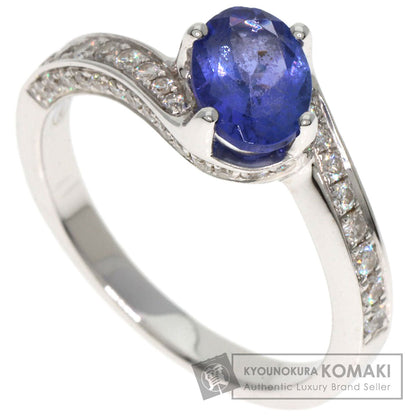 1.03ct Tanzanite Diamond Ring K18 White Gold  4g　Ladies