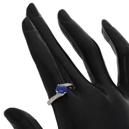 1.03ct Tanzanite Diamond Ring K18 White Gold  4g　Ladies