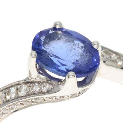 1.03ct Tanzanite Diamond Ring K18 White Gold  4g　Ladies