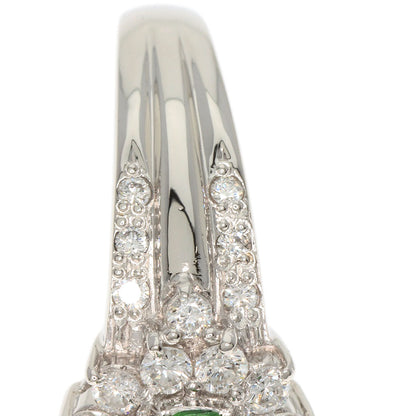 0.4ct Chrome Tourmaline Diamond Ring Platinum PT900  6.5g　Ladies