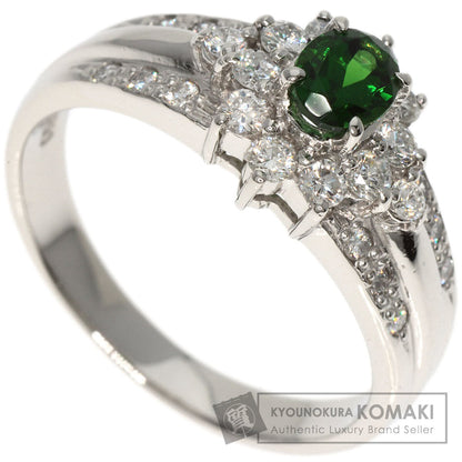 0.4ct Chrome Tourmaline Diamond Ring Platinum PT900  6.5g　Ladies