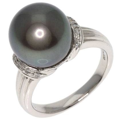 Tahitian Pearl Pearl Diamond Ring Platinum PT900  10.1g　Ladies