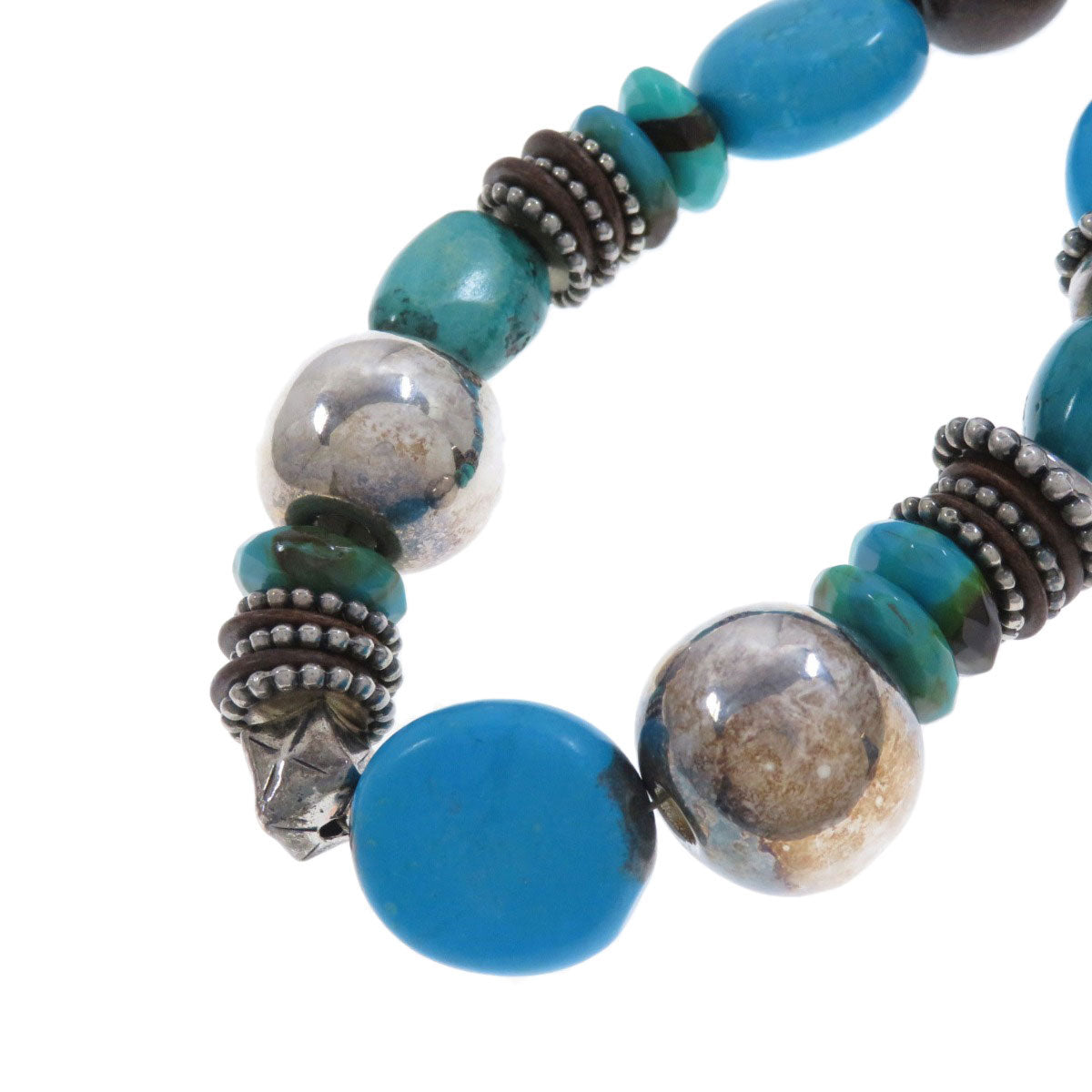 Turquoise Bracelet 2-piece set Necklace Metal 164.7g　Ladies