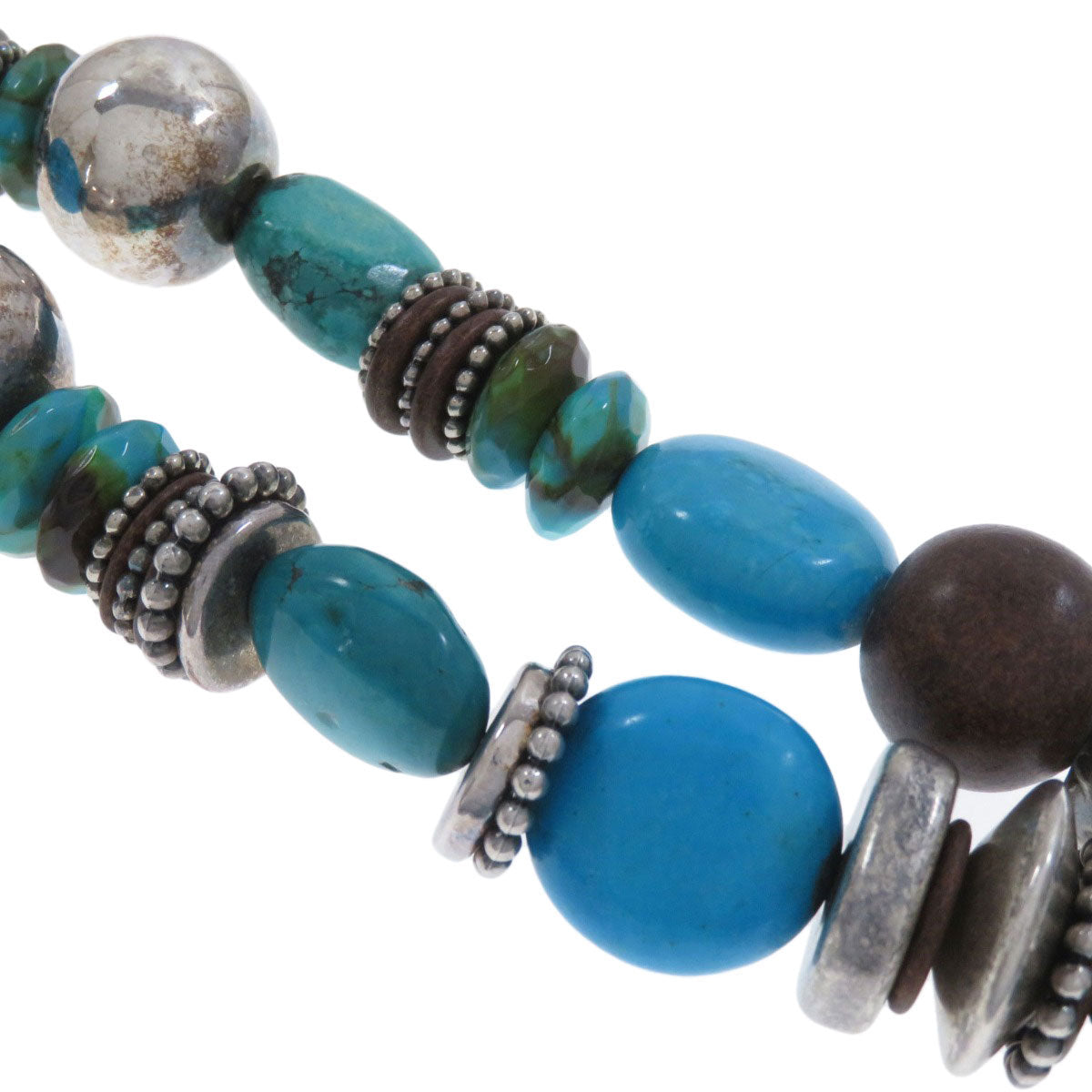 Turquoise Bracelet 2-piece set Necklace Metal 164.7g　Ladies