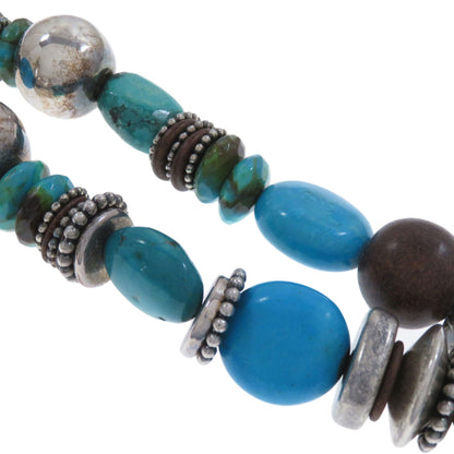 Turquoise Bracelet 2-piece set Necklace Metal 164.7g　Ladies