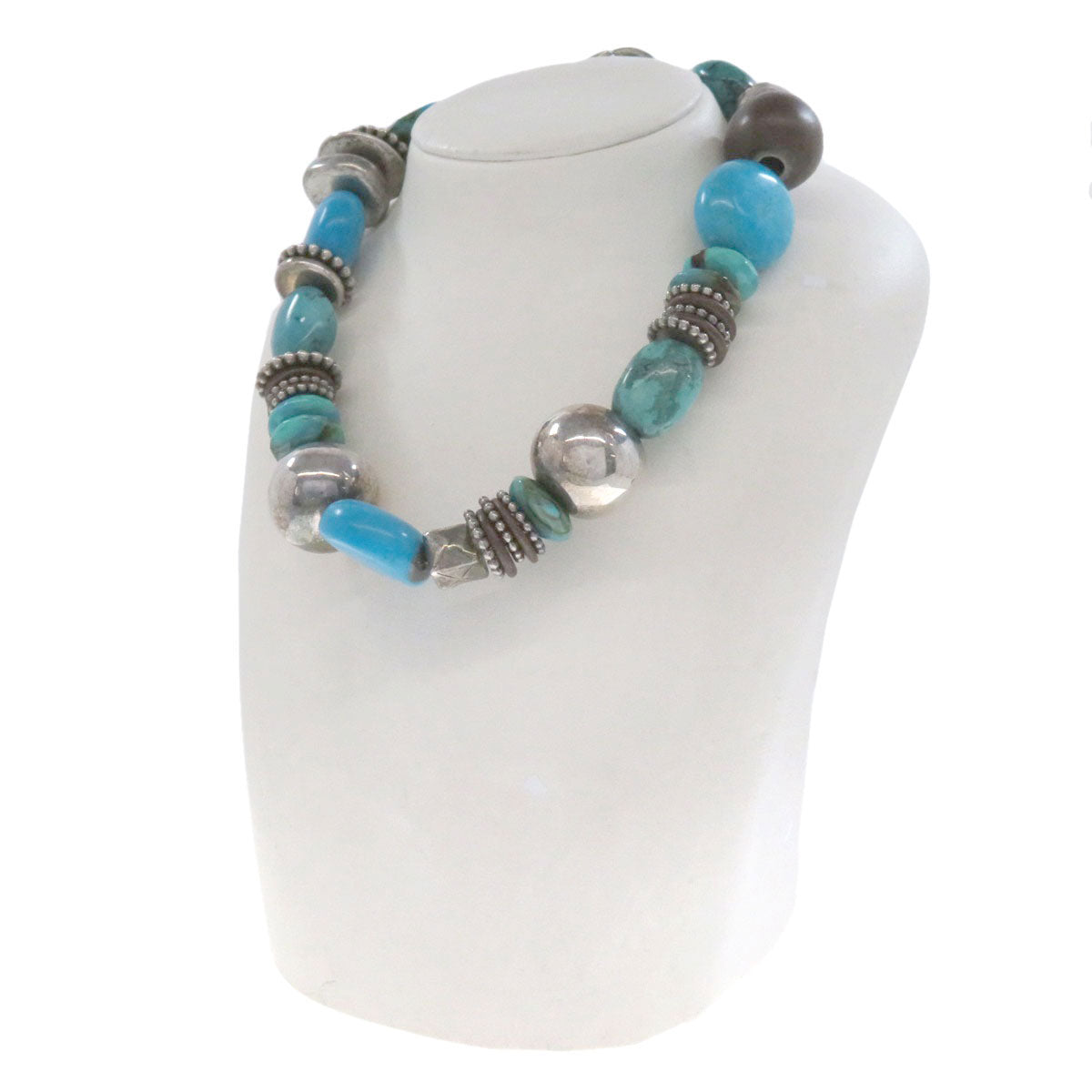 Turquoise Bracelet 2-piece set Necklace Metal 164.7g　Ladies