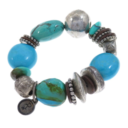 Turquoise Bracelet 2-piece set Necklace Metal 164.7g　Ladies