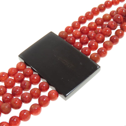 Turquoise Coral Coral 5 piece set Necklace Metal 53.1g　Ladies