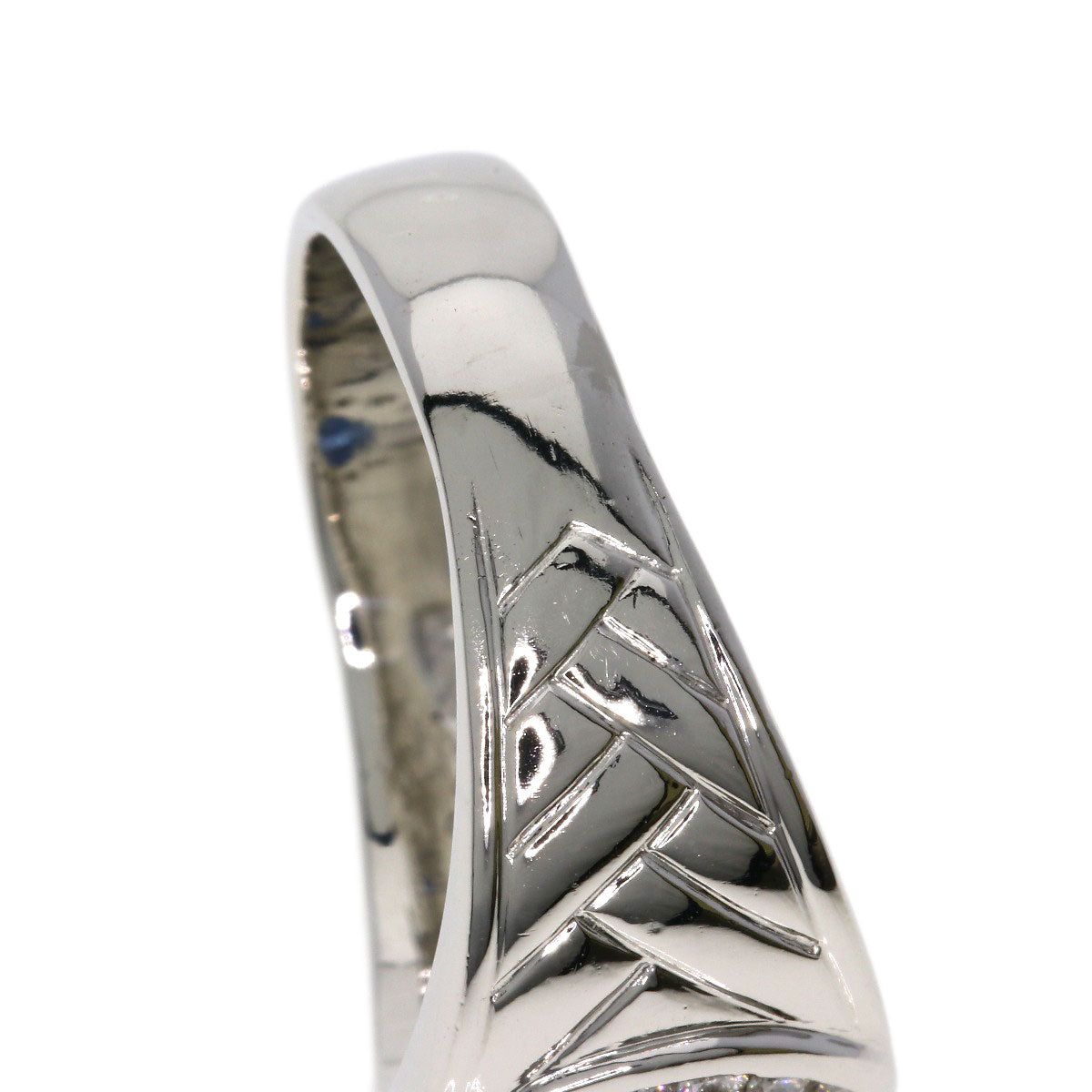 1.1ct Sapphire Diamond Ring Platinum PT900 16.7g　Ladies