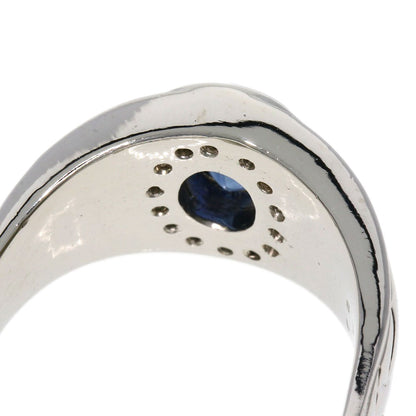 1.1ct Sapphire Diamond Ring Platinum PT900 16.7g　Ladies