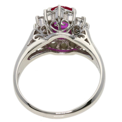 0.82ct Ruby Diamond Ring Platinum PT900  7.5g　Ladies