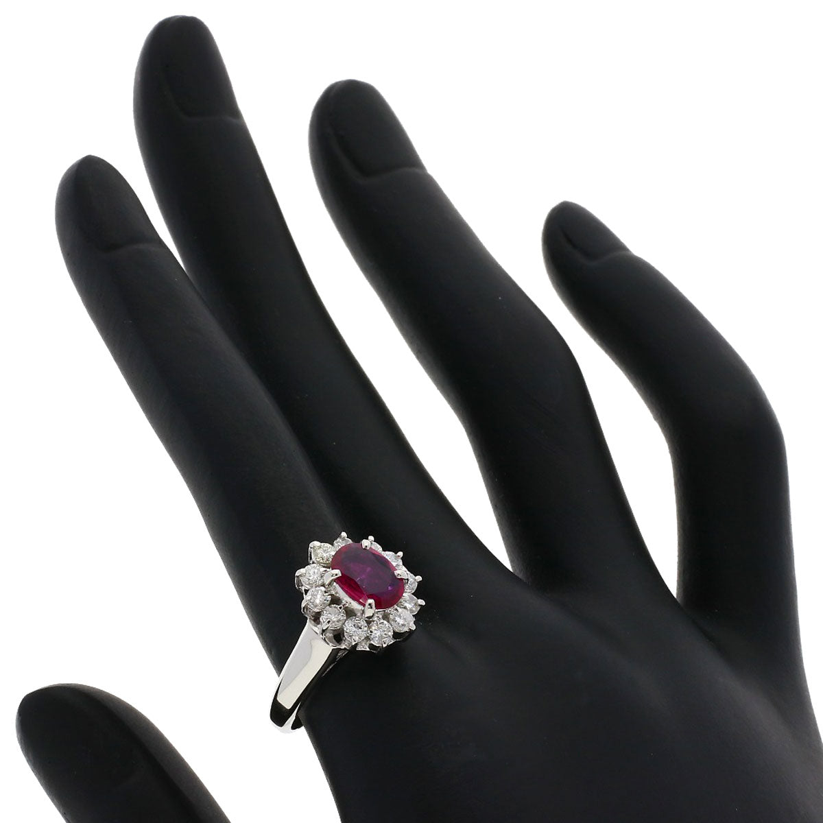 0.82ct Ruby Diamond Ring Platinum PT900  7.5g　Ladies