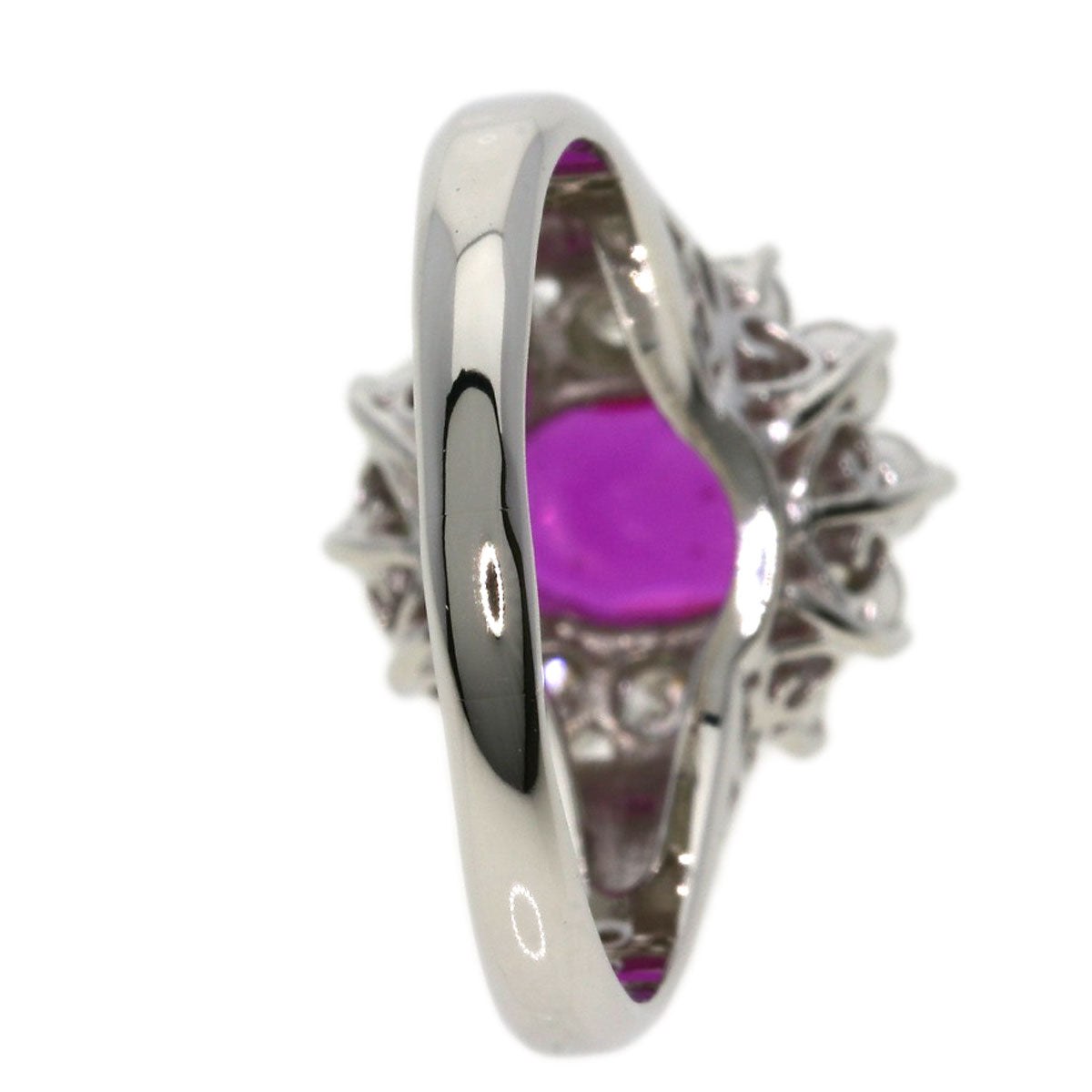 0.82ct Ruby Diamond Ring Platinum PT900  7.5g　Ladies