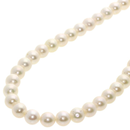 Akoya Pearl Pearl Diamond Earring and Ring 3-piece set Necklace Silver  37.6g　Ladies