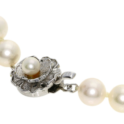 Akoya Pearl Pearl Diamond Earring and Ring 3-piece set Necklace Silver  37.6g　Ladies