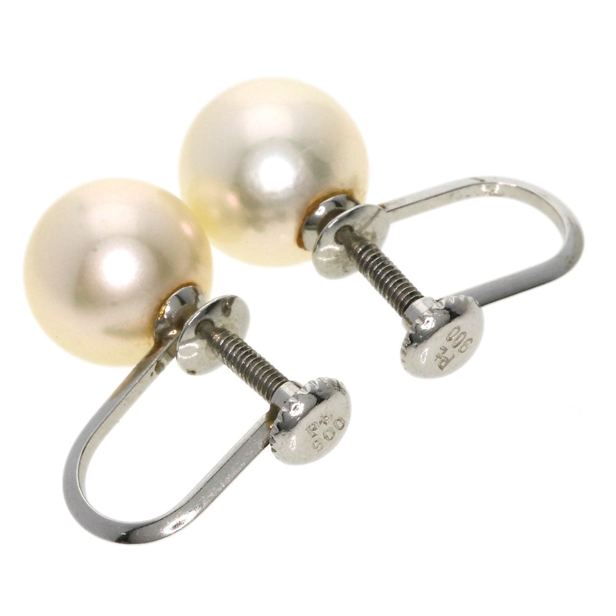 Akoya Pearl Pearl Diamond Earring and Ring 3-piece set Necklace Silver  37.6g　Ladies