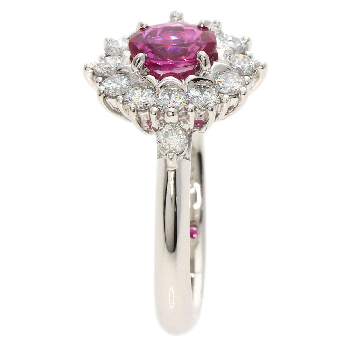 0.65ct Ruby Diamond Ring Platinum PT900  5.8g　Ladies