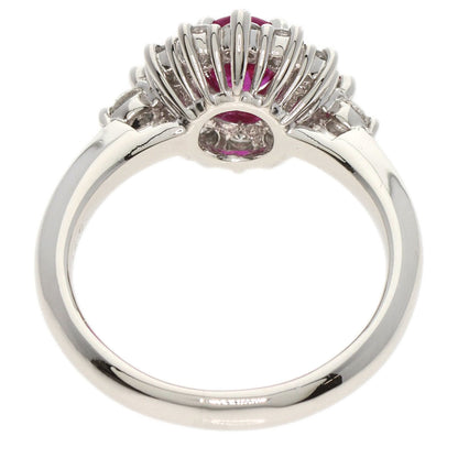 0.65ct Ruby Diamond Ring Platinum PT900  5.8g　Ladies