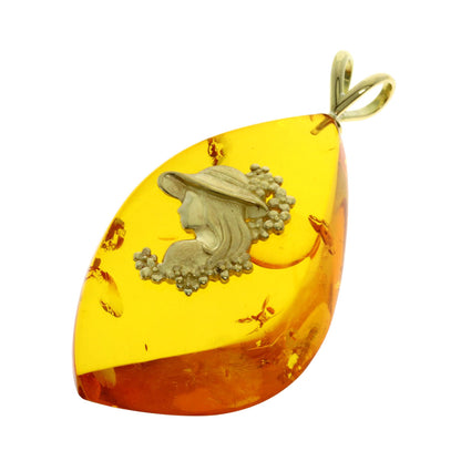 Amber Amber Pendant top 18K  11.7g　Ladies