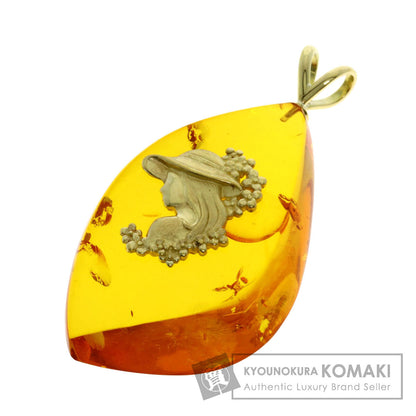 Amber Amber Pendant top 18K  11.7g　Ladies