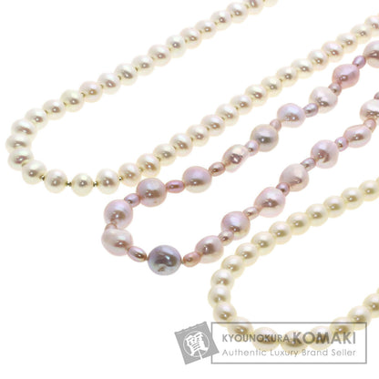 Tamsui Pearl Pearl 3-piece set Necklace Metal 74.5g　Ladies