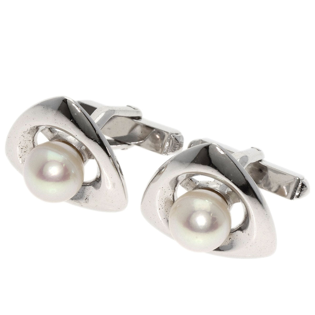 TASAKI Akoya pearl Pearl cuffs Silver mens [Used]
