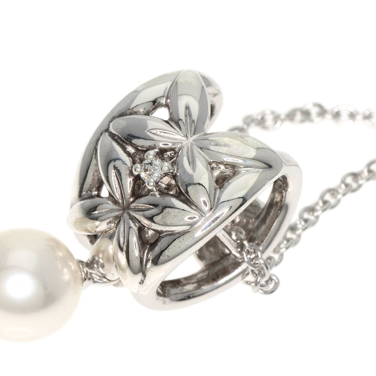 TASAKI   Necklace Pearl Pearl Diamond Silver Ladies