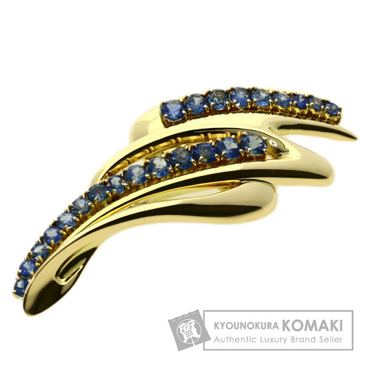 6.25ct sapphire Brooch K18 Yellow Gold  24.5g　Ladies