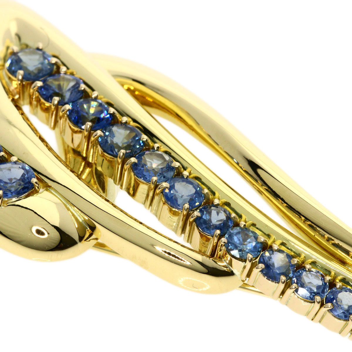 6.25ct sapphire Brooch K18 Yellow Gold  24.5g　Ladies