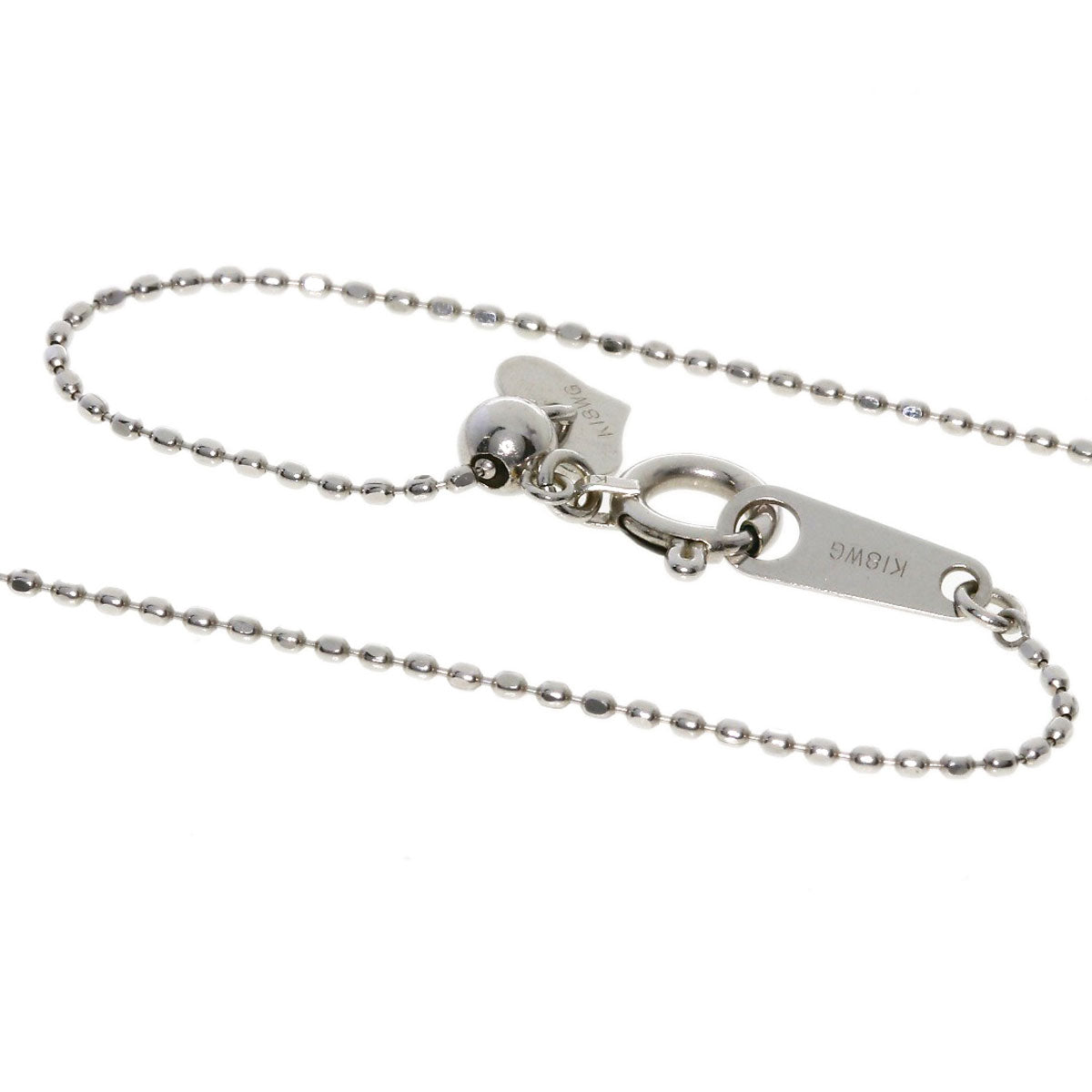 1.2ct Diamond cross Necklace K18 White Gold  5.2g　Ladies