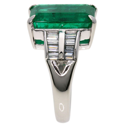 8.18ct Emerald Diamond Ring Platinum PT900  14.8g　Ladies