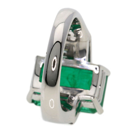 8.18ct Emerald Diamond Ring Platinum PT900  14.8g　Ladies