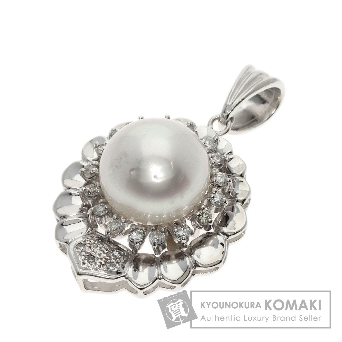 0.7ct Pearl Pearl Diamond Pendant top Platinum PT900  17.4g　Ladies