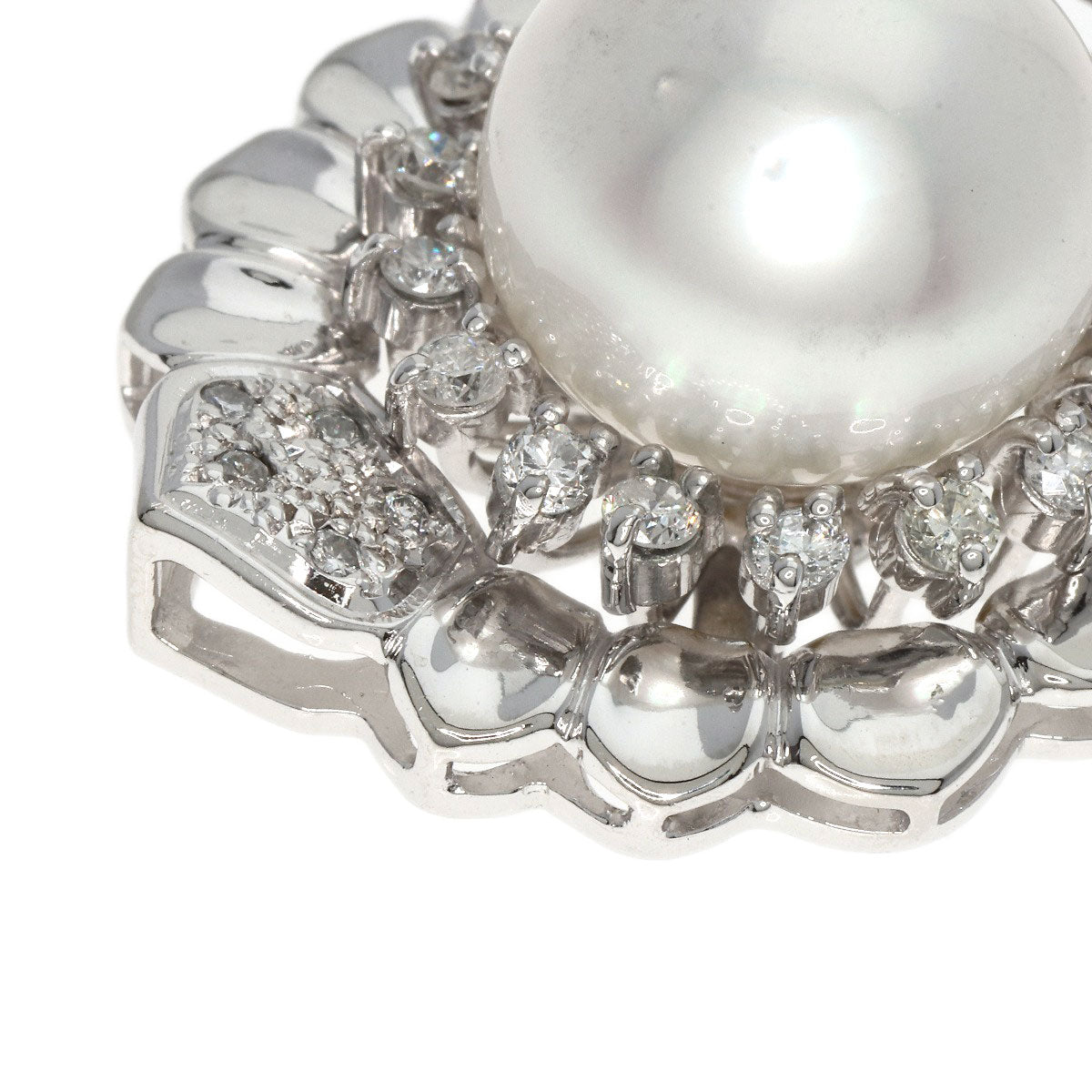 0.7ct Pearl Pearl Diamond Pendant top Platinum PT900  17.4g　Ladies