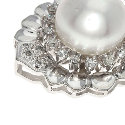 0.7ct Pearl Pearl Diamond Pendant top Platinum PT900  17.4g　Ladies