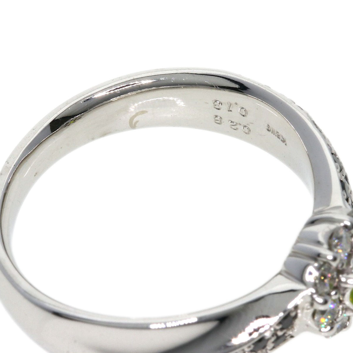 0.28ct Diamond Black　Diamond Ring K18 White Gold  6.72g　Ladies