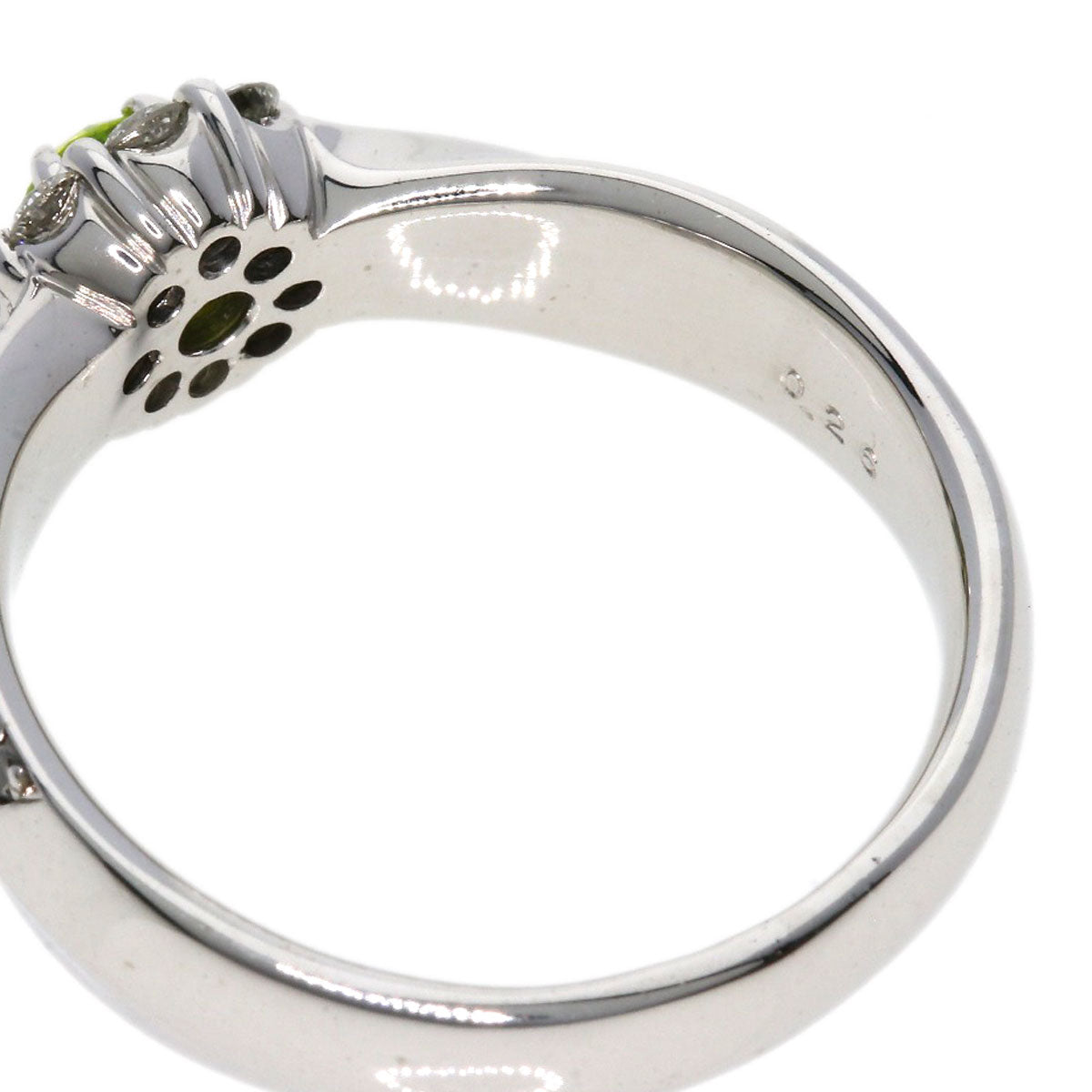 0.28ct Diamond Black　Diamond Ring K18 White Gold  6.72g　Ladies