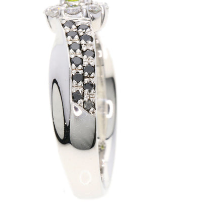 0.28ct Diamond Black　Diamond Ring K18 White Gold  6.72g　Ladies