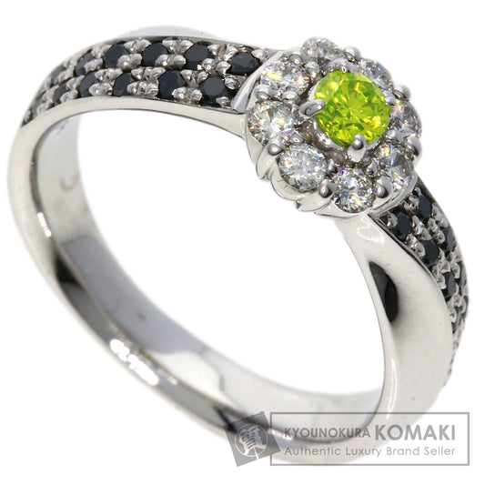 0.28ct Diamond Black　Diamond Ring K18 White Gold  6.72g　Ladies