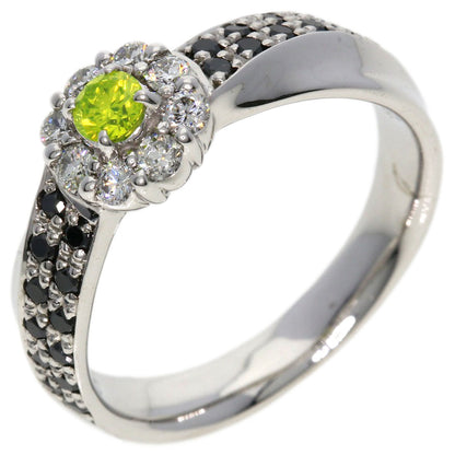 0.28ct Diamond Black　Diamond Ring K18 White Gold  6.72g　Ladies