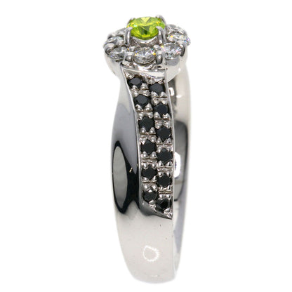 0.28ct Diamond Black　Diamond Ring K18 White Gold  6.72g　Ladies