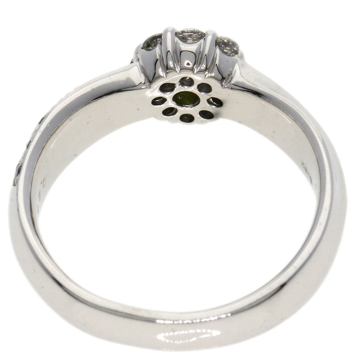 0.28ct Diamond Black　Diamond Ring K18 White Gold  6.72g　Ladies