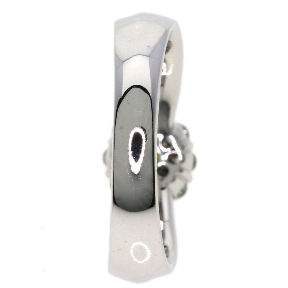 0.28ct Diamond Black　Diamond Ring K18 White Gold  6.72g　Ladies