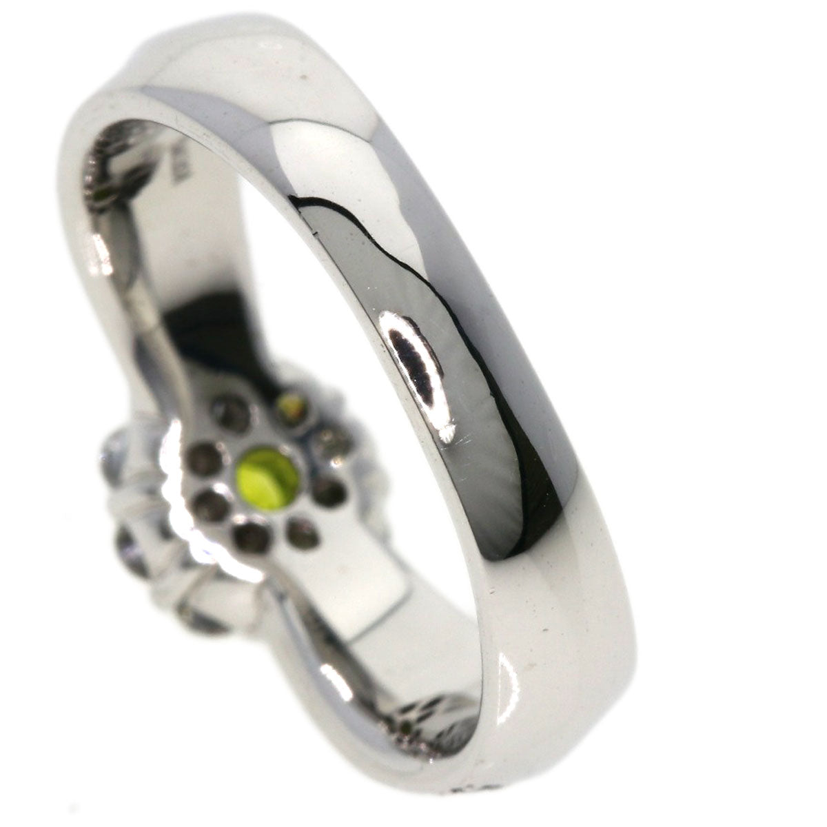 0.28ct Diamond Black　Diamond Ring K18 White Gold  6.72g　Ladies