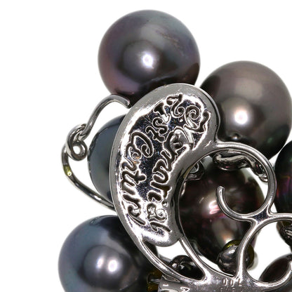 1ct Tahitian Pearl Pearl Diamond Grapes Brooch K18 White Gold  47.47g　Ladies