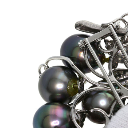 1ct Tahitian Pearl Pearl Diamond Grapes Brooch K18 White Gold  47.47g　Ladies