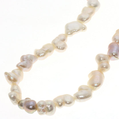 Freshwater Baroque Pearl Necklace Silver 78.9g　Ladies