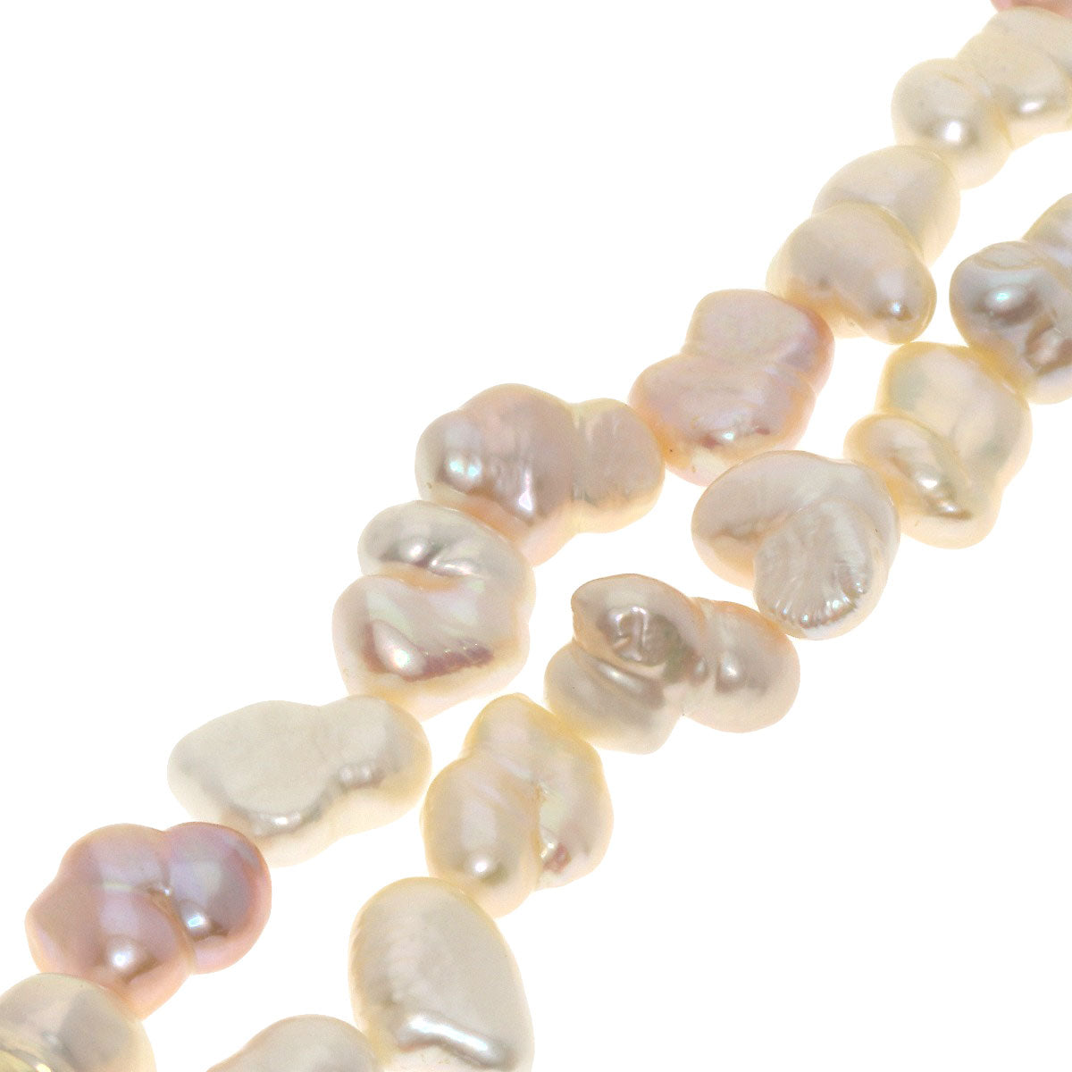 Freshwater Baroque Pearl Necklace Silver 78.9g　Ladies