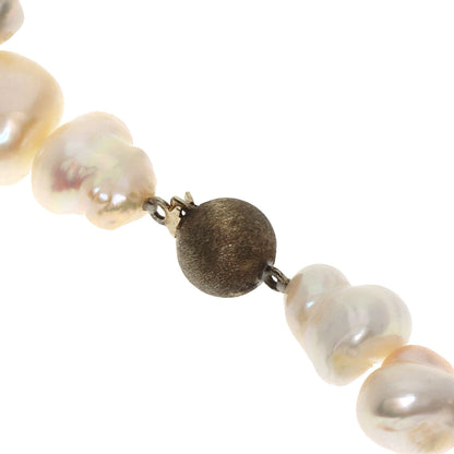 Freshwater Baroque Pearl Necklace Silver 78.9g　Ladies